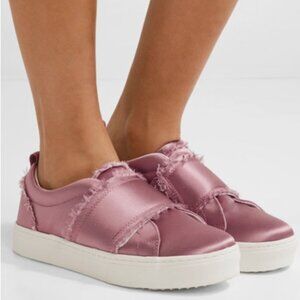 Sam Edelman Levine Frayed Satin Slip-On Sneakers